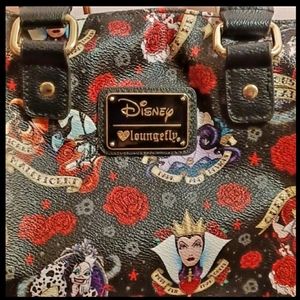 Loungefly Disney villains barrel purse with strap. Rare!